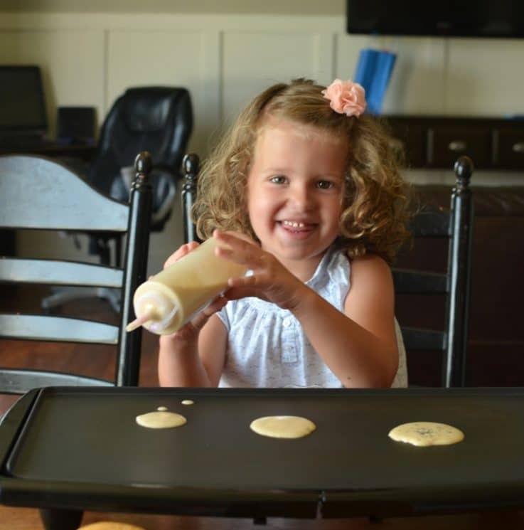 Basic Pancakes- 6 Ways. Kids making breakfast on their own! That's the goal, and here's the method!